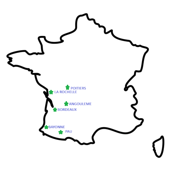 carte france vierge ville